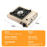 GVDV PORTABLE 1-BURNER BUTANE CAMPING GOLD STOVE WITH UPDATED CARRYING CASE