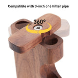 2Pc Wooden One Hitter Dugout with 3" Glass One Hitter Pipe Tobacco Smoking Pipes