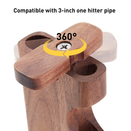 2Pc Wooden One Hitter Dugout with 3" Glass One Hitter Pipe Tobacco Smoking Pipes