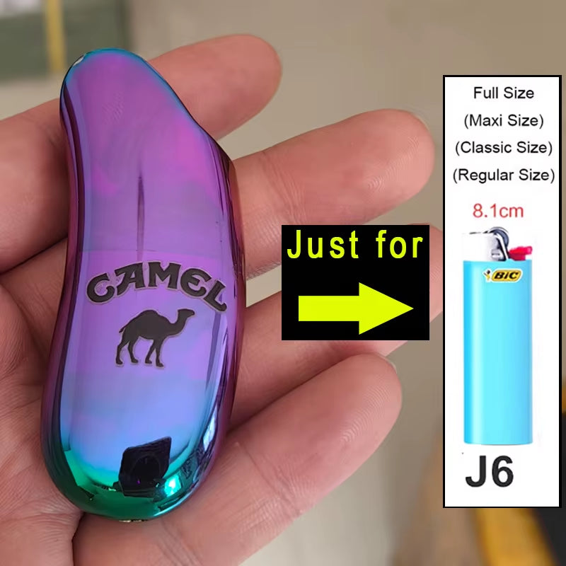 Fashion Metal Lighter Case Cover Shell Holder for Bic Lighters Sleeve J5 J6 Type Mini/Standard without Lighter