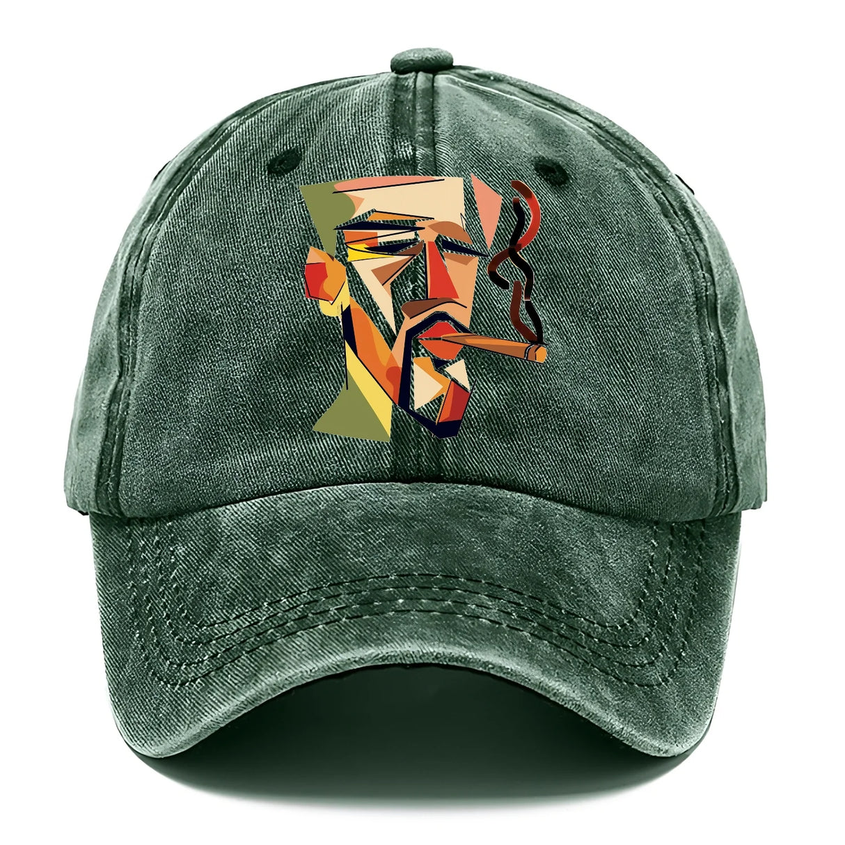 CIGAR COOL ABSTRACT SMOKER DENIM CLASSIC CAP