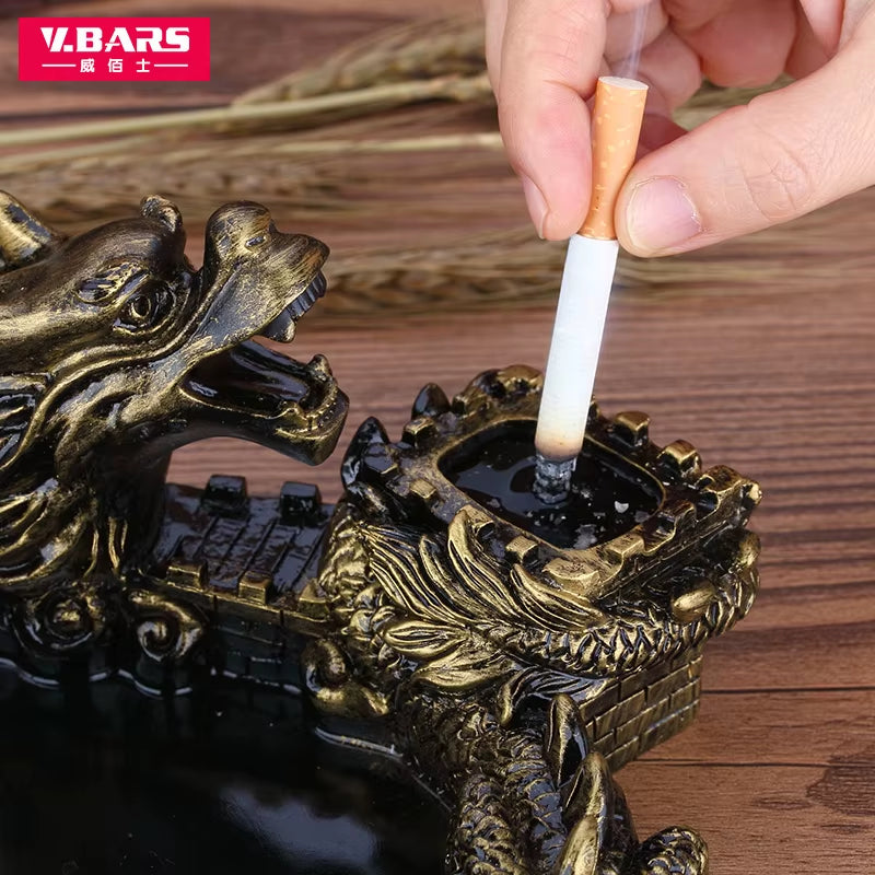 Creative Design Unique Portable Living Room Ashtray for Car Interior Home Frame Dragon Ashtray as Gift for Friends
