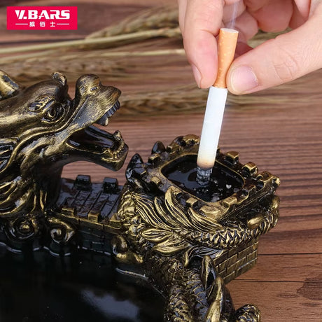 Creative Design Unique Portable Living Room Ashtray for Car Interior Home Frame Dragon Ashtray as Gift for Friends