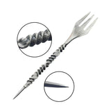 RETRO HOOKAH FORK TOOL WITH TWISTED MACE DESIGN SHISHA ACCESSORY