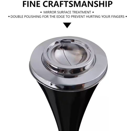 24 In. H Standing Outdoor Ashtray with Lid, Detachable Ashtray Stand