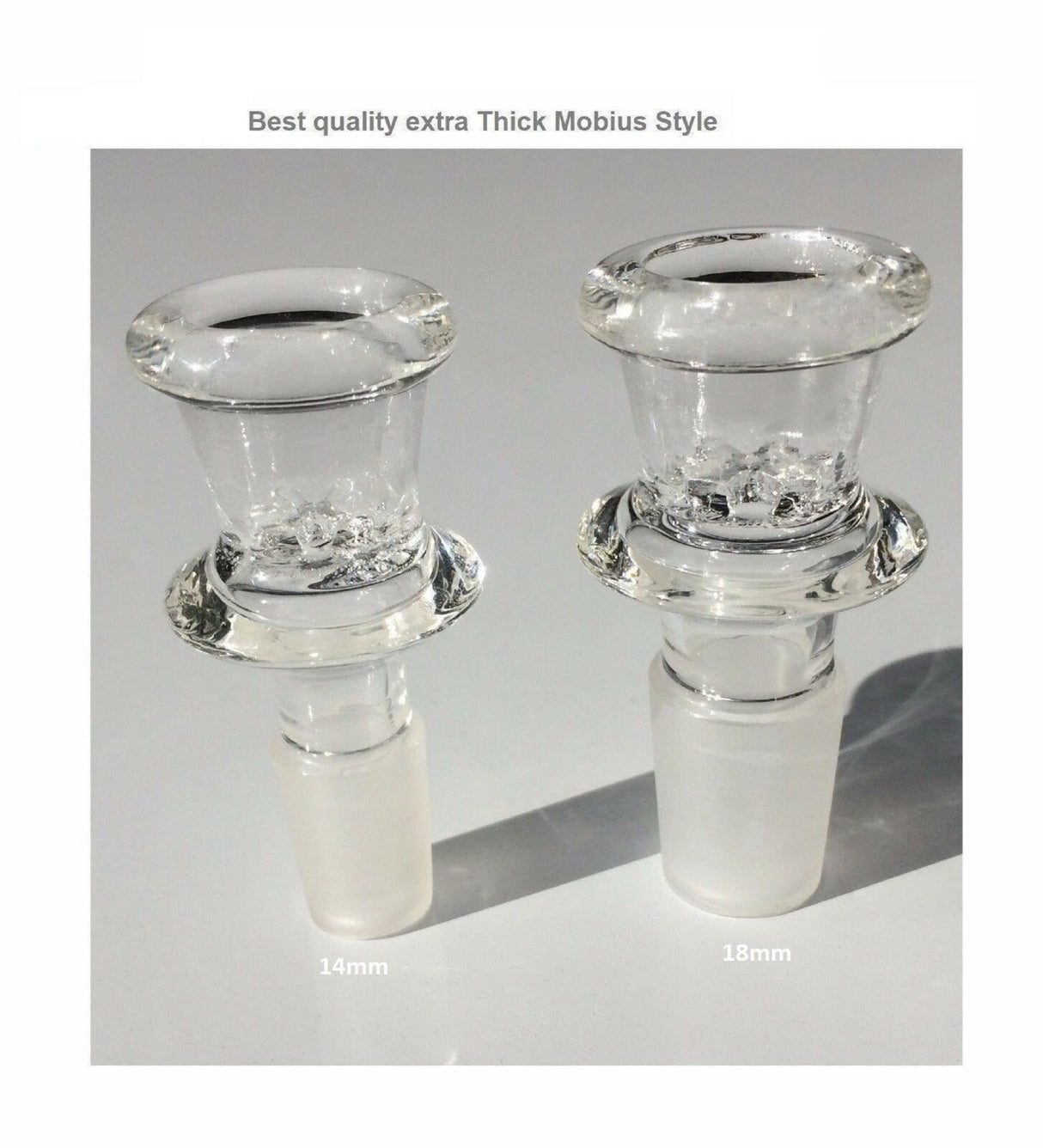 EXTRA THICK GLASS SLIDE BOWL 14MM & 18MM – SNOWFLAKE SCREEN 