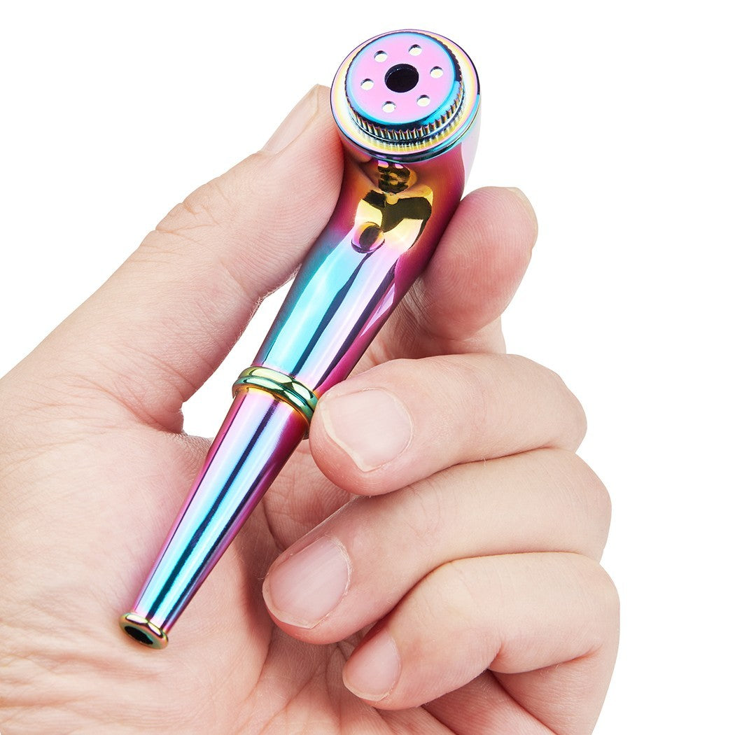 (Pack of 2) 3.5" Metal Detachment Tobacco Smoking Pipe with Cap & Box Hand Pipes