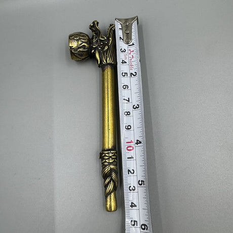 5.5" Collect Chinese Brass Animal Dragon Head Dry Tobacco Stick Tobacco Pipe