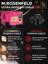 26MM COCONUT HOOKAH CHARCOAL XL PACK 80 COUNT 2.6 LBS PREMIUM NATURAL CHARCOAL CUBES – NOT QUICK LIGHT