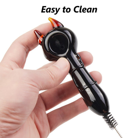 2-PACK 4-INCH HANDMADE GLASS TOBACCO PIPES WITH BOX