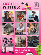 26MM COCONUT HOOKAH CHARCOAL XL PACK 80 COUNT 2.6 LBS PREMIUM NATURAL CHARCOAL CUBES – NOT QUICK LIGHT