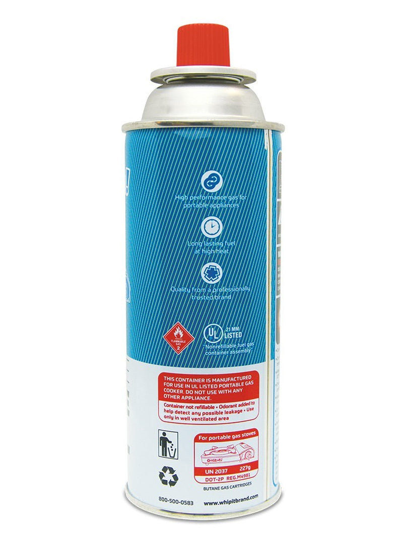 WHIP-IT BUTANE CAMPING STOVE FUEL – 8 OZ (8 PACK)