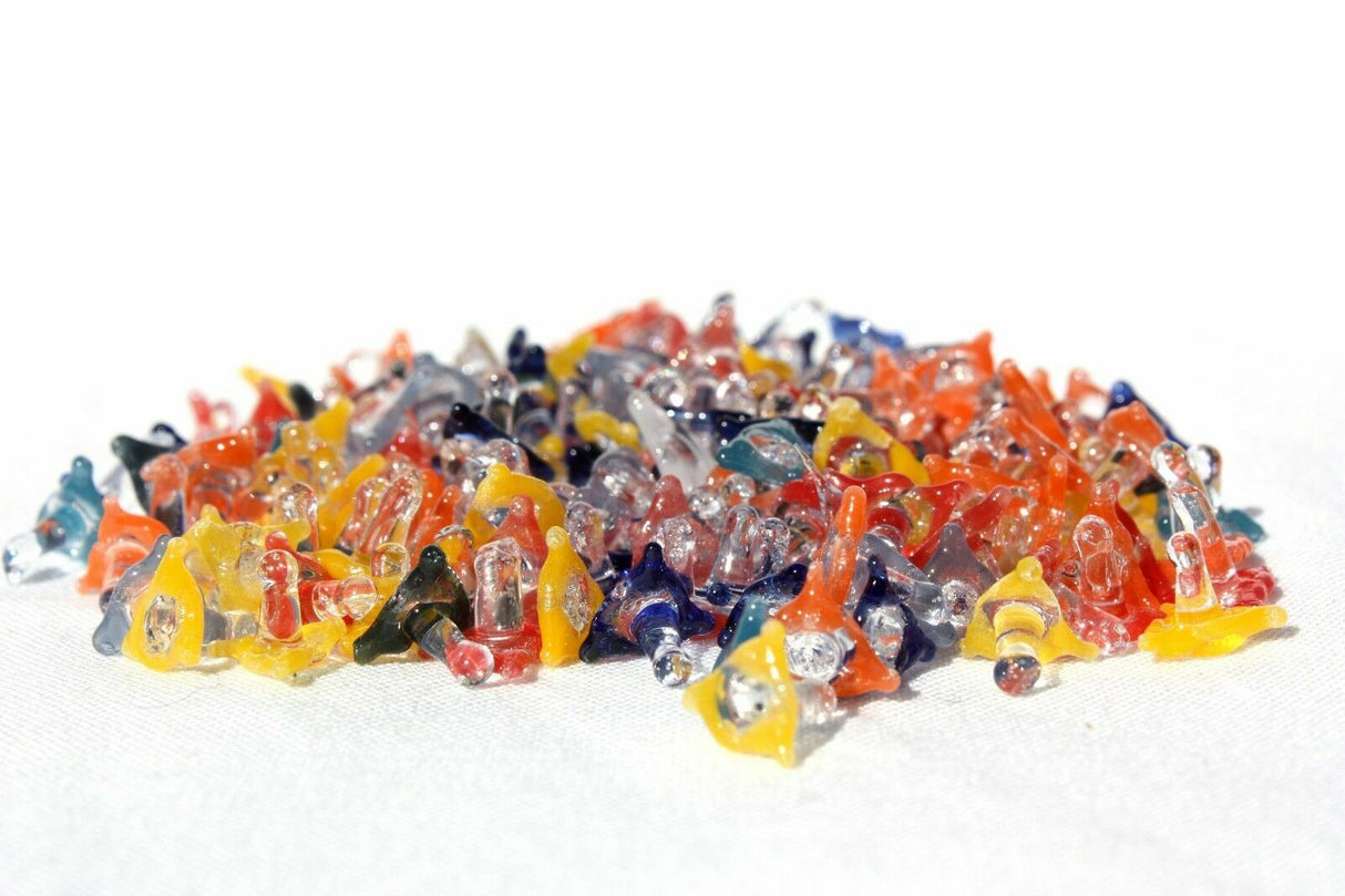 25 JAX Jack Glass Pipe Screen HIGHTEMP PYREX Tempered Mix Color Small-Med SIZE