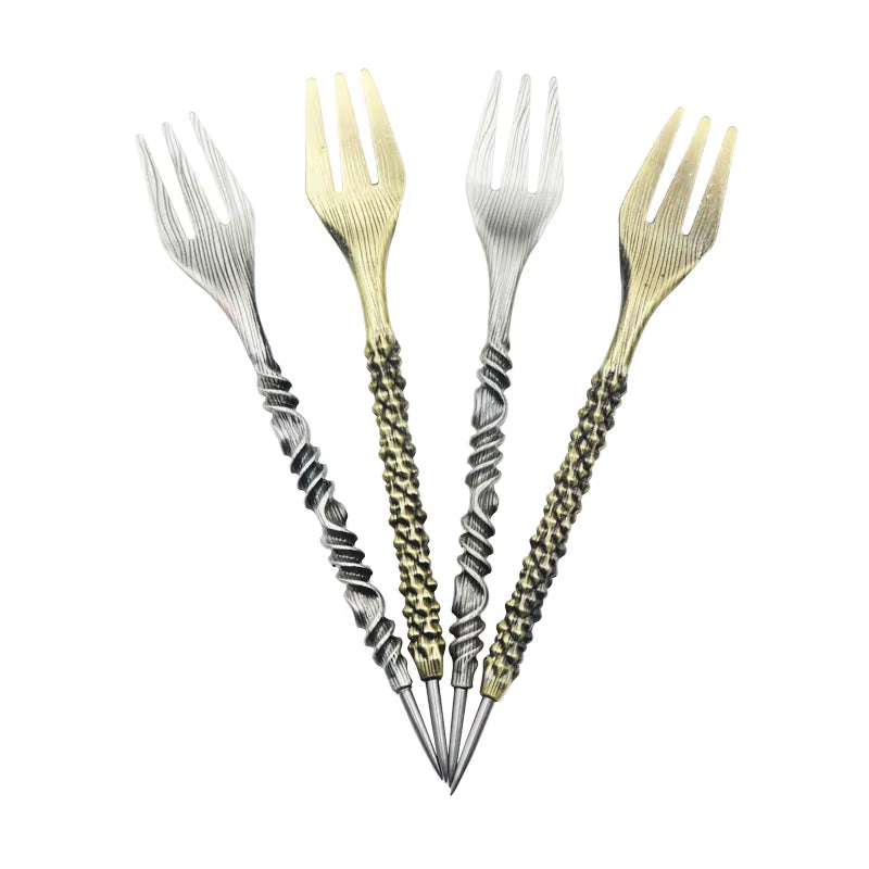 RETRO HOOKAH FORK TOOL WITH TWISTED MACE DESIGN SHISHA ACCESSORY