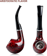 Joyoldelf Tobacco Pipe, Classic Smoking Pipe with Foldable Tobacco Pipe Stand