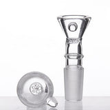 Glass Funnel Bowl Glass Slide Bowl with 6 Holes Honeycomb Screen 14Mm Male Blue