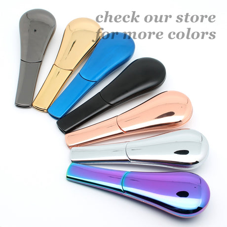 3.8" Metal Smoking Pipes Magnetic Lid Zinc Alloy Smoke Bowl Tobacco Black Pipe