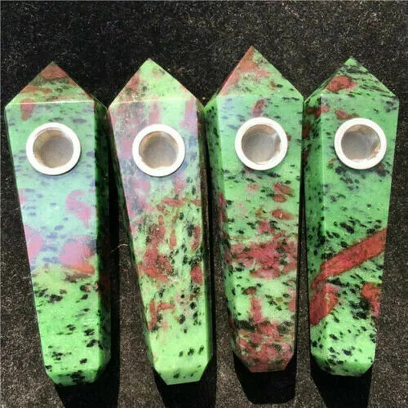 Natural Quartz Smoking Pipe Crystal Point Wand Stone Rock Obelisk Healing 1Pc