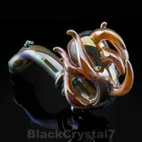 8" Handmade Metallic Flame Gandalf Sherlock Tobacco Smoking Bowl Glass Pipes