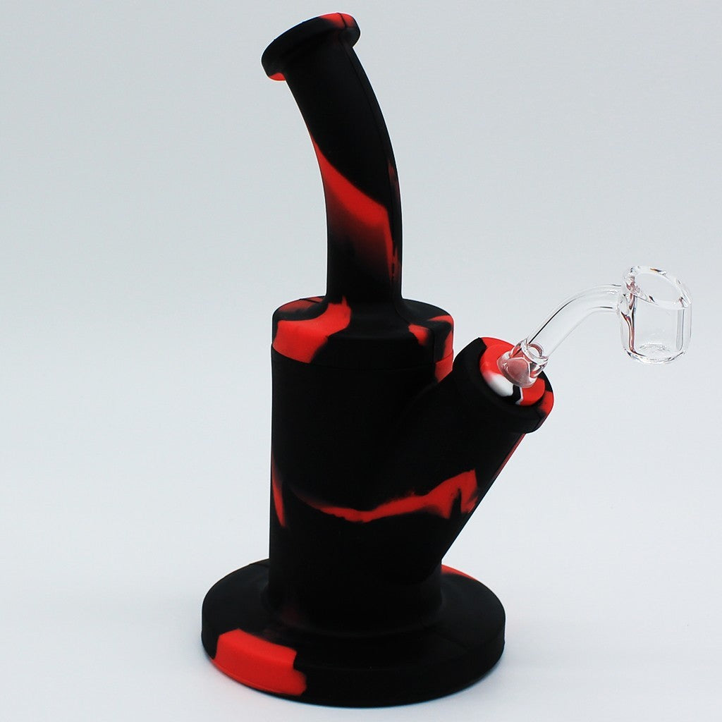 Silicone Rig Smoking Water Pipe Tobacco with 14Mm Glass Bowl