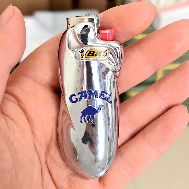 Fashion Metal Lighter Case Cover Shell Holder for Bic Lighters Sleeve J5 J6 Type Mini/Standard without Lighter