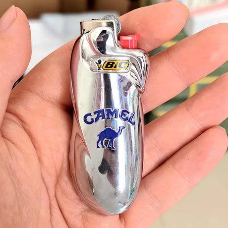 Fashion Metal Lighter Case Cover Shell Holder for Bic Lighters Sleeve J5 J6 Type Mini/Standard without Lighter