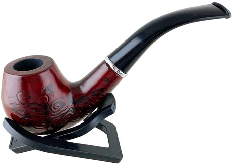 2 Durable Wooden Wood Smoking Pipe Tobacco Cigarettes Cigar Pipes Enchase Gift R