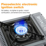 GVDV PORTABLE 1-BURNER BUTANE CAMPING GRAY STOVE WITH UPDATED CARRYING CASE