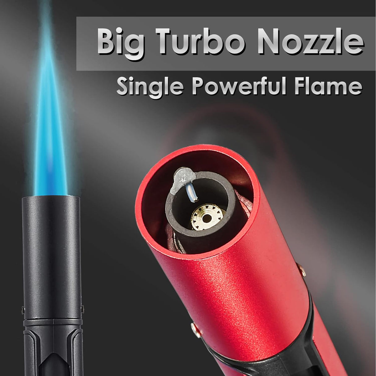 2 Pack Butane Torch Lighter, 6-Inch Refillable Pen Lighter Adjustable Jet Flame