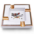 Ceramic Cigar Ashtray Square Cigarette Ashtrays 4 Holder 1 Ash Slot Table Cigar Ash Tray Large Ashtray for Home with Box