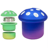 LARGE MUSHROOM-SHAPED METAL HERB & TOBACCO GRINDER – COLORFUL DESIGN