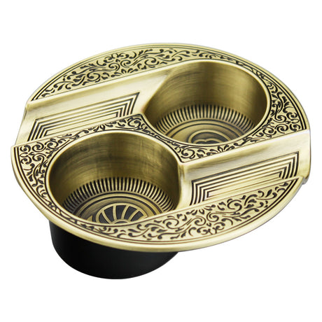 Three-Slot Retro Metal Easy-To-Clean Cigar Ashtray