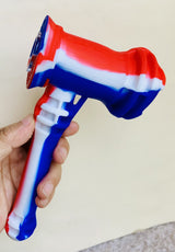7.5 Inch Long Silicone Hammer Bubbler Tobacco Hookah Water Pipe
