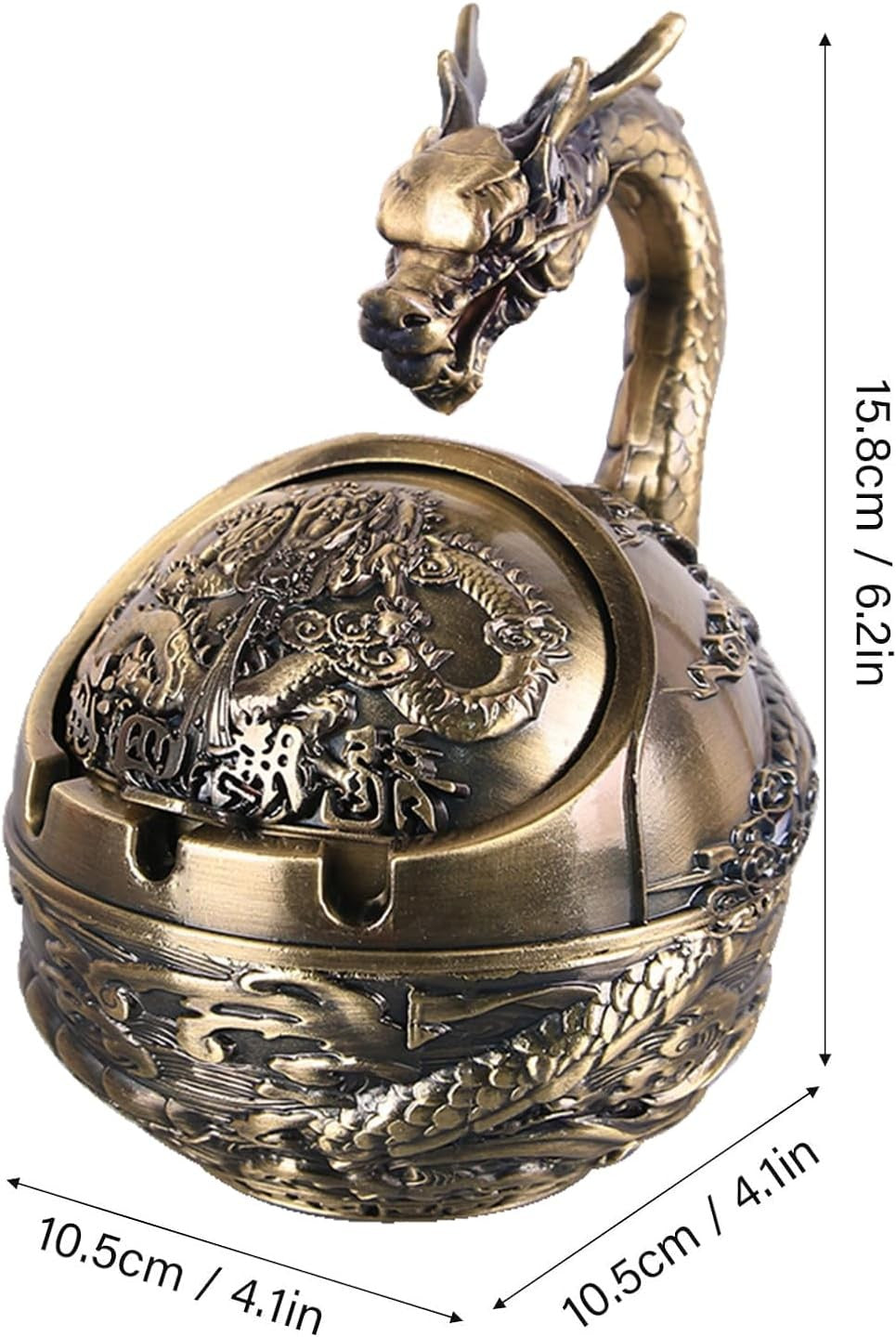 Vintage Ashtray with Lid for Cigarettes,Met