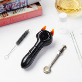 2-PACK 4-INCH HANDMADE GLASS TOBACCO PIPES WITH BOX