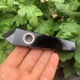 Natural Quartz Smoking Pipe Crystal Point Wand Stone Rock Obelisk Healing 1Pc