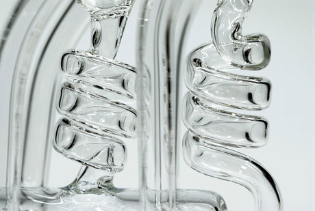 10" Milky Blue Vortex Cyclone Recycler Smoking Water Pipe Hookah Bubbler Bong