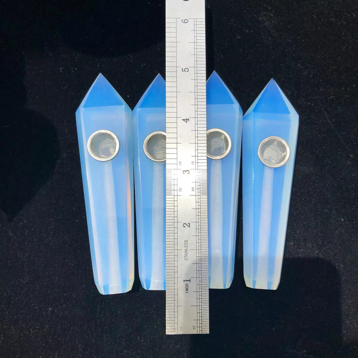 Natural Quartz Smoking Pipe Crystal Point Wand Stone Rock Obelisk Healing 1Pc