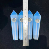 Natural Quartz Smoking Pipe Crystal Point Wand Stone Rock Obelisk Healing 1Pc