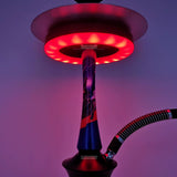 HOOKAH LED RING LIGHT RECHARGEABLE RGB COLORFUL SHISHA LAMP WITH GRID BUCKLE