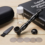 4.3" Metal Detachment Tobacco Smoking Pipe with Cap Lid Screens and Tools Screen