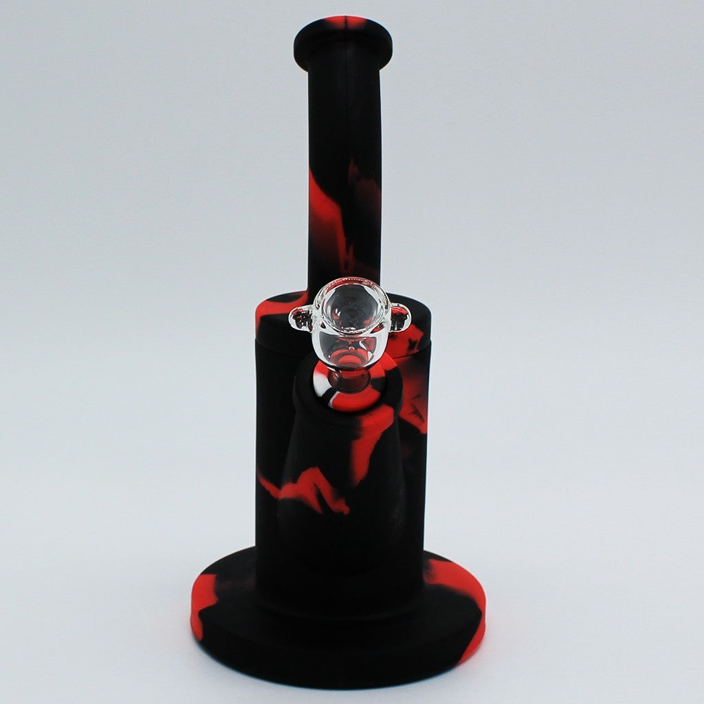 Silicone Rig Smoking Water Pipe Tobacco with 14Mm Glass Bowl