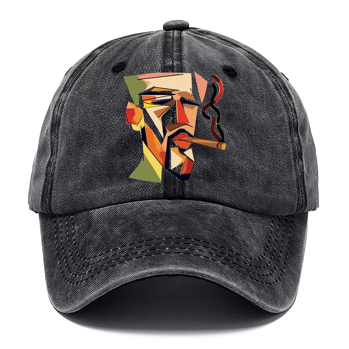 CIGAR COOL ABSTRACT SMOKER DENIM CLASSIC CAP
