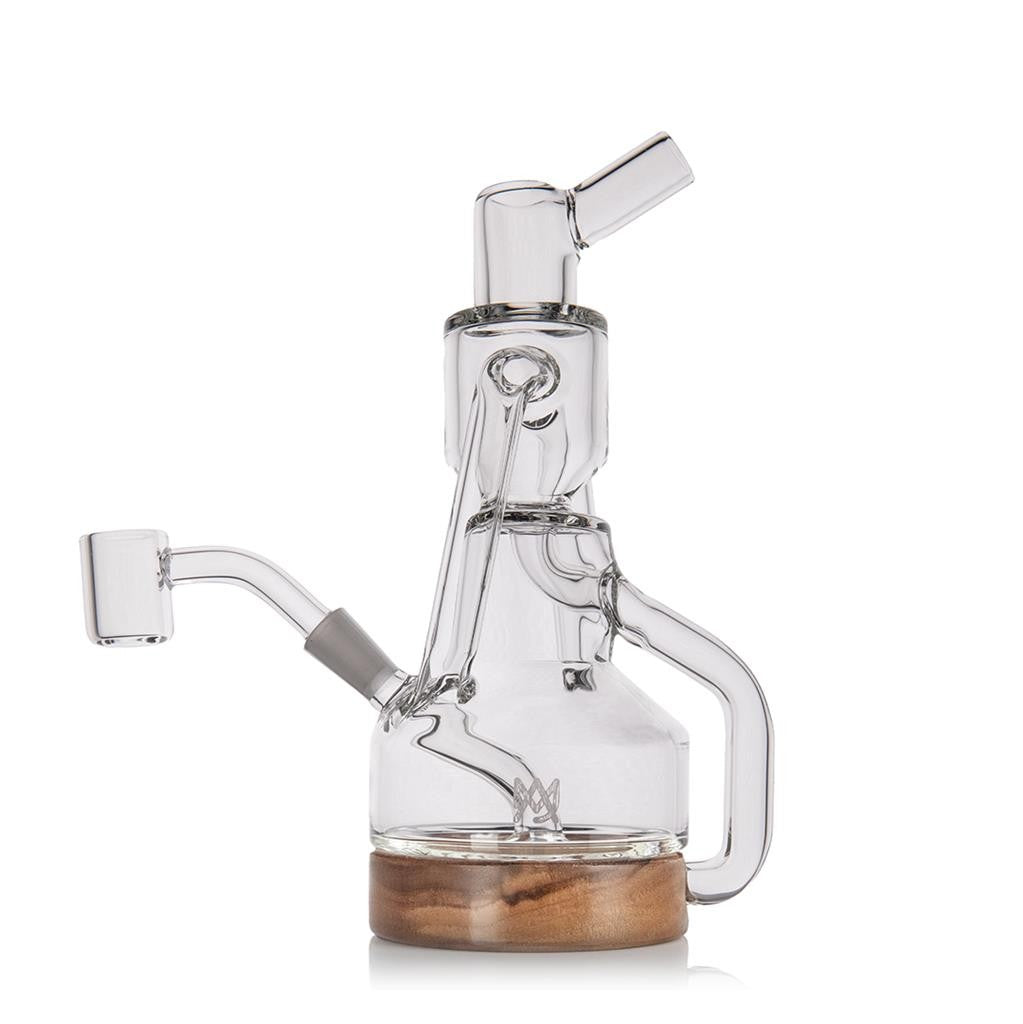MJ Arsenal Alpine Series APEX MINI RIG Water Pipe 7.4" Boro Glass W Walnut Wood