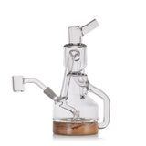 MJ Arsenal Alpine Series APEX MINI RIG Water Pipe 7.4" Boro Glass W Walnut Wood