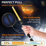 M. ROSENFELD PREMIUM GOLD SILICONE HOOKAH HOSE WITH ALUMINUM MOUTHPIECE