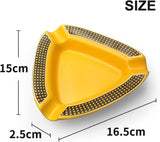 Cigar Ashtray Triangle - Large Outdoor Rest for Patio/Outside/Indoor (Yellow)