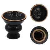 SIX HOLES CERAMIC FUNNEL HOOKAH BOWL WITH INTEGRATED HEAT HOLDER