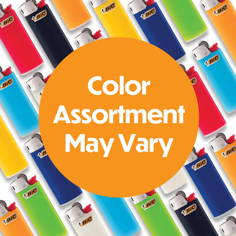 BIC MINI LIGHTERS ASSORTED COLORS 8 PACK CHILD RESISTANT POCKET SIZE