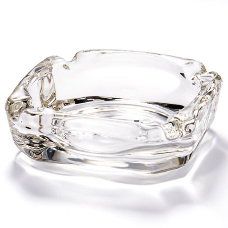 Glass Ashtray for Cigarettes Sturdy Transparent Outdoor Cigar Ashtray